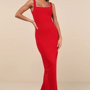 Lulu’s Elegant Red Sleeveless Dress